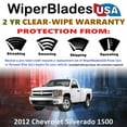 thumbnail image 2 of 2012 Chevrolet Silverado 1500 Beam Wiper Blades Wipers w/2yr Warranty (Set of 2) (WiperBladesUSA), 2 of 5