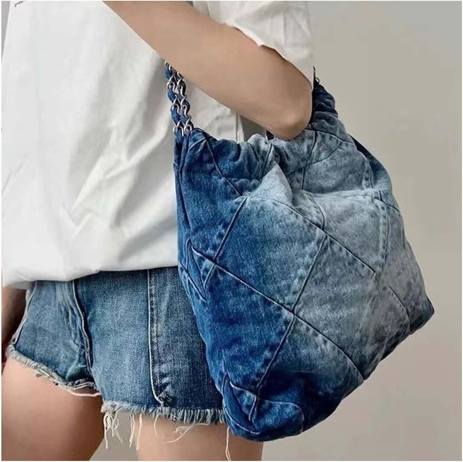HLSOHJP Fashion Ladies Denim Crossbody Bag Cowboy Crossbody Bags for Women Women Fashion Tote Bag Daily Commuter Shoulder Bags