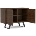 thumbnail image 4 of Simpli Home Lowry 41 inch Wide Solid Acacia Wood Modern Industrial 2 Door Sideboard Buffet in Distressed Charcoal Brown, 4 of 14