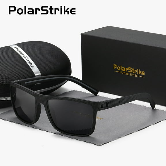 PolarStrike Unisex Casual Stylish Square Frame Outdoor Polarized Sunglasses Swimming Rectangle Frame Polarized Sunglasses UV400