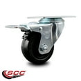 thumbnail image 2 of 3.5 Inch Hard Rubber Wheel Swivel Top Plate Caster with Total Lock Brake SCC, 2 of 2