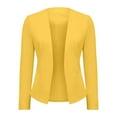 thumbnail image 4 of ZHOGXU Women's Coat Long Sleeve Open Front Solid Color Comfortable Slim Fit Jacket For Casual Daily Wear Yellow Xxxxxl, 4 of 5