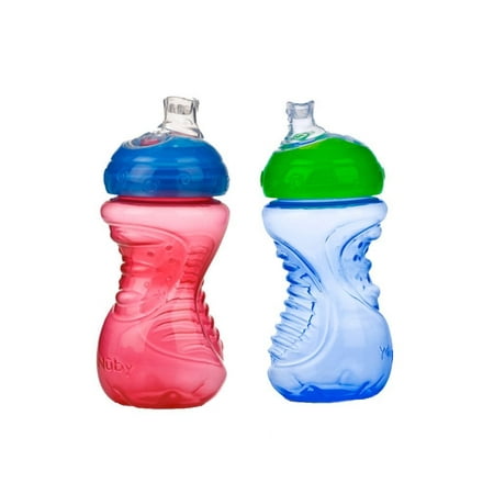 UPC 048526098859 product image for Nuby 2-Pack No-Spill Easy Grip Cup with Super Spout  10 Ounce  Colors May Vary | upcitemdb.com