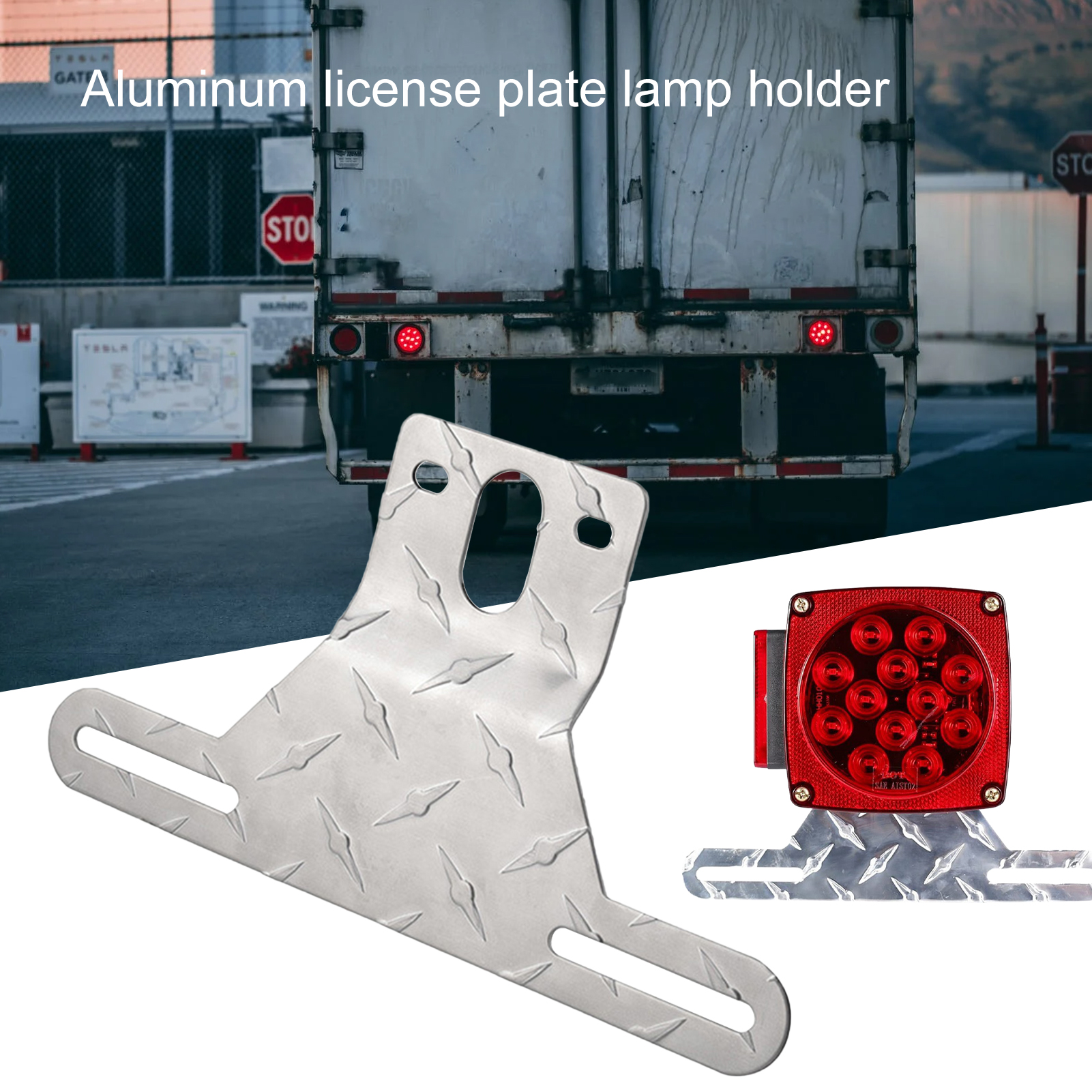 License Plate Light Bracket Aluminium Alloy License Plate Lamp Holder