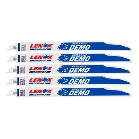 Lenox 12 in. Bi-Metal Reciprocating Saw Blade 6 TPI 5 pk