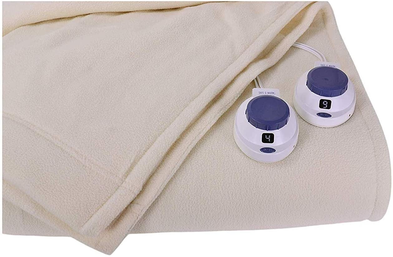 SoftHeat by Perfect Fit Luxurious Velvet Plush Heated Electric Warming Blanket with Safe & Warm Low-Voltage Technology Queen, Linen SoftHeat by Perfect Fit Luxurious Velvet Plush Heated Electric Warming Blanket with Safe & Warm Low-Voltage Technology Queen, Linen