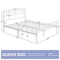 thumbnail image 5 of Renwick Justice Metal Platform Full Bed with Arrow Design, White, Adult, 5 of 9