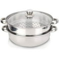 thumbnail image 3 of Professional Steamer Pot, Fast Heating Stainless Steel Cookware, Quality Glass Lid for Clear Monitoring, Porous Design for Even Cooking, 3 of 7