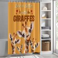 thumbnail image 6 of Giraffe Shower Curtain Set, Waterproof Shower Curtains for Bathroom, Red Love Heart Rustic Animals Orange Washable Fabric Cloth Bath Curtain for Bathtub Decoration with Hooks 48x72 Inches, 6 of 9