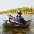 thumbnail image 4 of Spaco Inflatable Fishing Float Tube with Pump Storage Pockets and Fish Ruler, 4 of 10