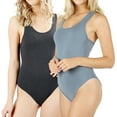 thumbnail image 1 of Women Basic Solid Soft Stretchy Sleeveless Tank Top Bodysuit Leotard (S-XL), 1 of 3