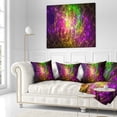thumbnail image 2 of Designart Purple Green Symphony of Colors - Abstract Throw Pillow - 18x18, 2 of 4