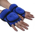 thumbnail image 4 of Guantes con peso (1 libra cada uno) para ejercicios aeróbicos cardiovasculares y coordinación de velocidad de manos. Azul, 4 of 8