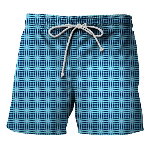 WILLBEST Pantalones Cortos de Playa con Estampado de Rayas para Hombre, Pantalones Cortos Casuales de Verano