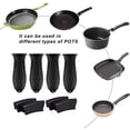 thumbnail image 5 of Negro 8 Piezas Mango Caliente de Silicona Antideslizante y Empuñaduras Auxiliares Agarraderas para Sartenes de Hierro Fundido Funda de Mango Resistente al Calor para Sartenes Cazuela Mangos de Utensil, 5 of 5