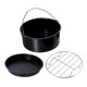 thumbnail image 2 of Juego de 3 accesorios para freidora de aire de acero inoxidable Recubrimiento anti-quemaduras Cesta para hornear Bandeja para pizza Estante para pinch 7in Baoblaze Reemplazo de la freidora de aire, 2 of 8