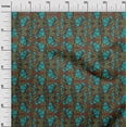 thumbnail image 2 of oneOone Viscose Jersey Fabric Leaves & Floral Block Decor Fabric Printed BTY 60 Inch Wide, 2 of 5