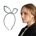 thumbnail image 2 of Unique Bargains 1 Pc Cute Frosted Animal Headbands for Women Blue Gray, 2 of 6