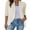 Beige, variant on Womens Casual Lightweight Open Front Cardigans Soft 3/4 Sleeve Summer/Fall Ruffles Cardigan Shermie