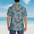 thumbnail image 6 of Balery Underwater Animals and Flowers Print Men's Hawaiian Shirts Short Sleeve Beach Shirt Relaxed Fit Vacation Button Down Shirts-XX-Large, 6 of 9