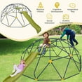 thumbnail image 5 of Topbuy 13.3FT Dome Climber with Extend Wave Slide for Kids 3 to 10 Kids Jungle Gym Outdoor Play Equipment & Climbing Frame Children Outside Climbing Toy, 5 of 7