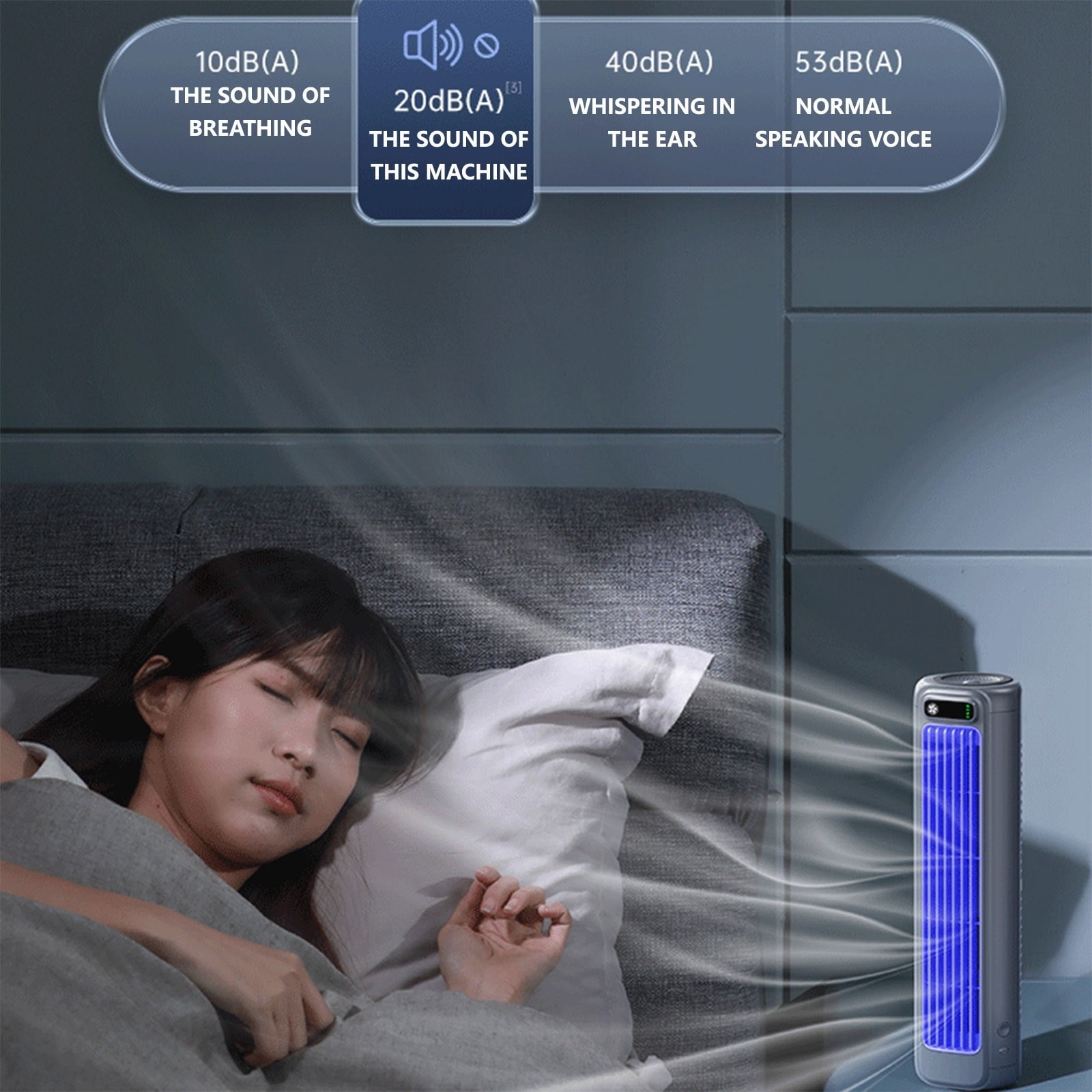 Cooling Ace - Portable Cooling Ace Air Conditioner,Ultra-Quiet 3-Speed,Wall Mounted Fan,Wall Air Conditioner,Compact & Energy-Efficient Cooling for Bedroom,Office,Outdoor,Space-Saving Design,White