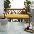thumbnail image 4 of Butter Yellow Indoor/Outdoor Bench Cushion, Corded, 4 of 4