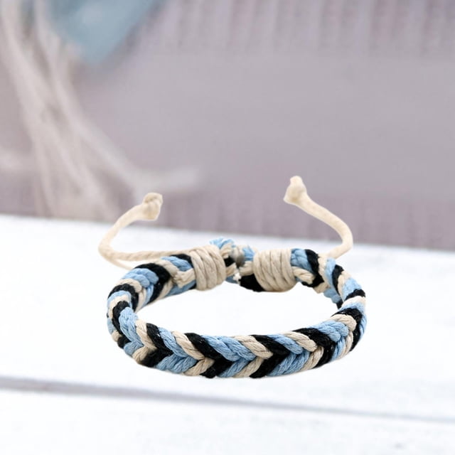 Pulsera tejida a mano para hombres y mujeres, regalo portátil, brazalete con dije llamativo, pulsera de cadena bohemia para Valentín, compromiso y