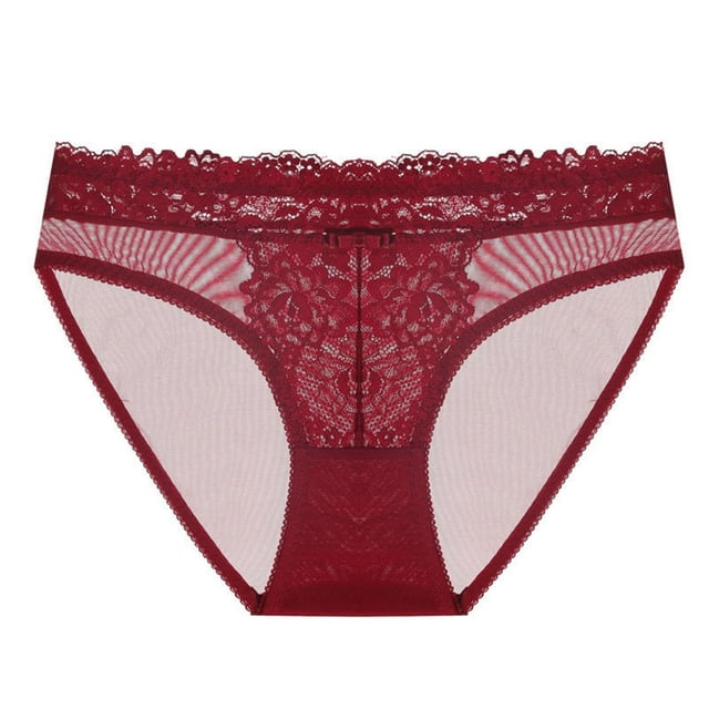 Sheer Lace Underwear for Women, Low Rise Mesh Panties Breathable, Comfortable Casual Hipster, Ladies Intimates