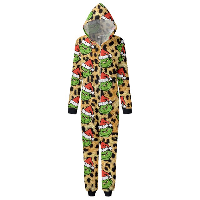 Pijamas Navideñas Camisón con capucha navideño Ropa informal para el hogar para padres e hijos Kuymtek Camello*mujer T S para Unisex