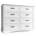 thumbnail image 6 of White Dresser for Bedroom, Lofka 47" Wide Luxury 8 Drawers Dresser with Black Metal Handle, Smooth Gliding, Easy Assembly, Anti-Tip, 6 of 11