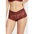 thumbnail image 7 of 6 Packs of SOFRA Women's Nylon Mid Rise Lace Hipster Panty Underwear - Style#7, 7 of 7