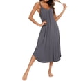 thumbnail image 5 of Taqqpue Plus Size Cotton Nightgowns for Women Long Sleep Dress Soft Sleepwear Tank Dress Women Spaghetti Strap Night Gowns Sleeveless Sleep Shirts, 5 of 8