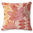 thumbnail image 1 of Set of 1 Rustic Farmhouse Leaves Decor Linen Throw Pillow Cases Sofa Couch Chair Decorative Cushion Covers 18"x18" / 45x45cm Insert Not Included Style 2, 1 of 5