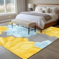 thumbnail image 4 of 5'x8' Area Rugs, Yellow Teal Floral Spring Indoor Outdoor Area Rug for Living Room Bedroom, Pastoral Summer Botanical Washable Bathroom Rugs Kitchen Floor Carpet Mats Home Decor Aesthetic, 4 of 8
