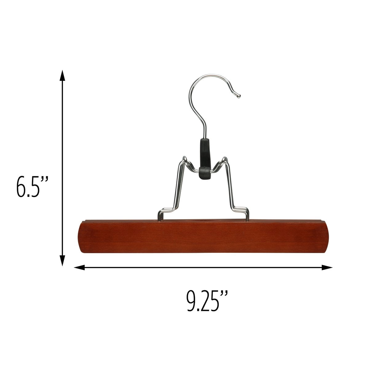 Honey-Can-Do Wood Pant Clamp Clothes Hangers, Cherry Finish, 16-Pack