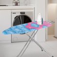 thumbnail image 2 of HELLHERO Iron Pad Board Cover 15" x 54" Non-Fading Adjustable Fastener Ironing Board Protector with One-Piece Cover for Easy Change Dustproof Covers Blue Seashells, 2 of 6