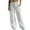 White, variant on Women's Wide Leg Jeans Spring High Waisted Stretchy Straight Leg Zipper Button Loose Pants Large Pocket Black M