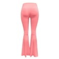 thumbnail image 7 of Clearance!BKQCNKM Flare Leggings High Waisted Pants for Women High Waisted Pants for Women Ladies Solid Color High Waist Slim Fit Casual Flared Pants Trousers Casual Pants Pink XXL, 7 of 7