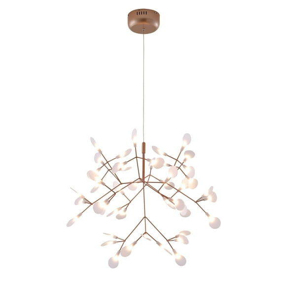 Bohemian Chandelier - Crystal Embellished Hanging Light Fixture - Metal & Acrylic Ceiling Light - Modern Decor