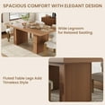 thumbnail image 4 of M optimized 70.9" Dining Table for 6-10 People, Modern Dining Room Table with Storage, Wood Kitchen Table with Fluted Legs, Dinner Tables for Kitchen Dining Room, 4 of 7