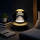 thumbnail image 2 of 3D Crystal Ball Night Light with Wooden Base, Birthday Flower Planet Night Light, USB LED Table Lamp (A1), 2 of 5