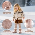 thumbnail image 2 of Fupoia ​Girls Bootie Slippers Warm Winter Plush Fuzzy Slippers with Memory Foam Pink 12 Little Kid, 2 of 7