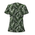 thumbnail image 3 of Uemuo Tropical Palm Leaves1 Drawing Women's Deep V-Neck Low Cut Tops - Casual Loose Fit with Stainless Steel Loop, Soft, Breathable, Perfect for Office, Travel, and Daily Wear-XX-Large, 3 of 5