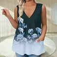 thumbnail image 5 of GIPQJK Summer Workout Tank Tops for Women Plus Size V Neck Sleeveless Tunic Shirts 2025 Floral Print Casual Outfits Clothes with Pockets,Royal Blue 3XL, 5 of 5
