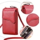 thumbnail image 3 of Bolso bandolera de PU de gran capacidad para mujer, cartera larga, bolso para teléfono móvil de color sólido, 3 of 5