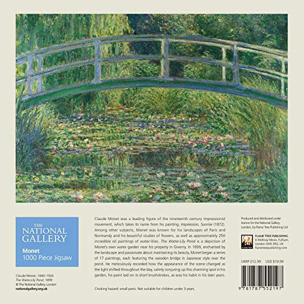 1000-piece Jigsaw Puzzles: Adult Jigsaw Puzzle National Gallery: Monet: The Water-Lily Pond : 1000-Piece Jigsaw Puzzles (Jigsaw) - image 2 of 4