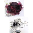 thumbnail image 6 of Visland Women's Church Derby Dress Fascinator Bridal Cap British Tea Party Wedding Hat,Wide Brim Medieval Curling Edge Hollow Out Banquet Cap, 6 of 8