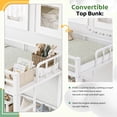 thumbnail image 3 of UBesGoo Metal Triple Bunk Bed Frame, Twin Over Twin Over Twin XL Design, 3 In 1 Bunk Bed Separates Into 3 Individual Twin Beds, White, 3 of 14