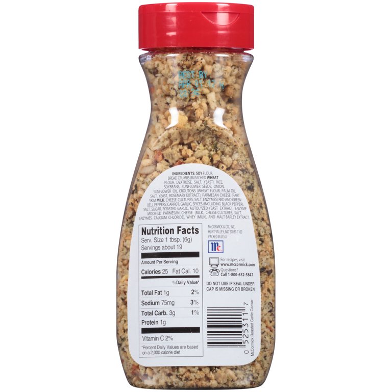 McCormick Roasted Garlic Caesar Salad Toppings, 4.12 oz 